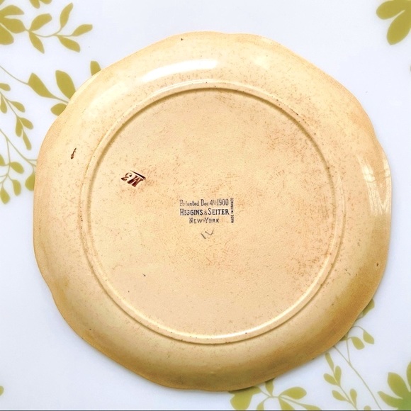 RARE 1900 Higgins & Seiter Rabbit Plate Choisy le Roi Antique Majolica Plate - Picture 2 of 13